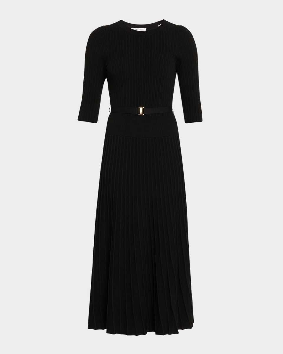 Elthea Knit Belted Midi Dress